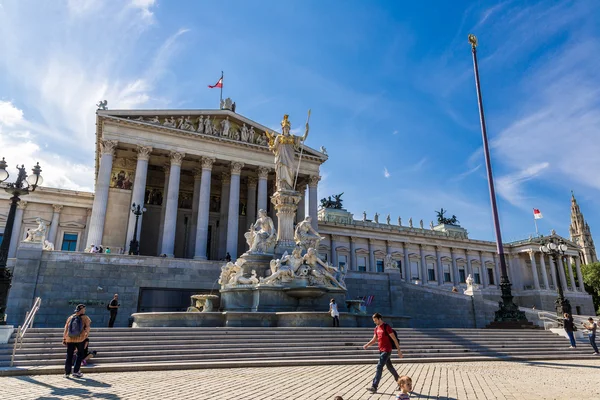 Österrikiska parlamentets byggnad, Wien, Österrike — Stockfoto