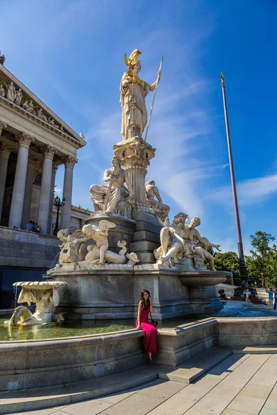 Edifício do Parlamento Austríaco, Viena, Áustria — Fotografia de Stock