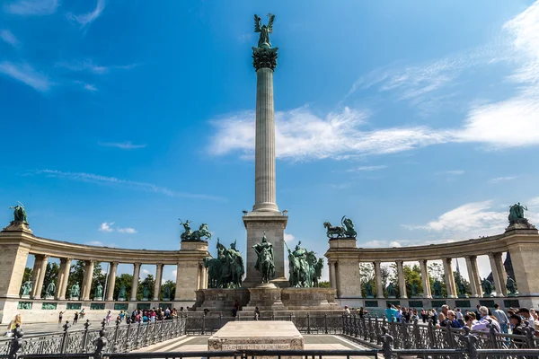 Plac Bohaterów w Budapeszcie — Zdjęcie stockowe