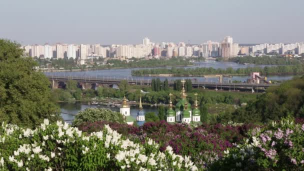 Panorama of the city Kiev, Ukraine — Stock Video