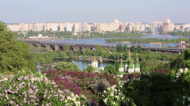 Panorama of the city Kiev, Ukraine — Stock Video