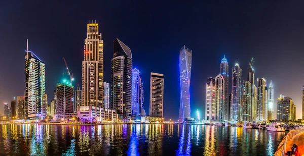 Dubai Marina paysage urbain, Émirats arabes unis — Photo