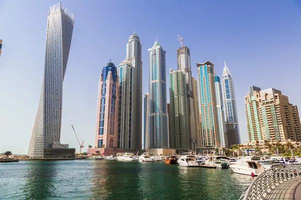 Dubai Marina paesaggio urbano, Emirati Arabi Uniti — Foto Stock