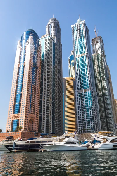 Dubai Marina paesaggio urbano, Emirati Arabi Uniti — Foto Stock