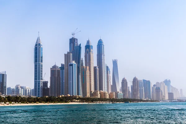 Dubai Marina paisagem urbana, Emirados Árabes Unidos — Fotografia de Stock