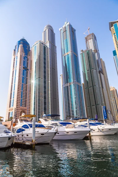 Dubai Marina paisaje urbano, Emiratos Árabes Unidos —  Fotos de Stock