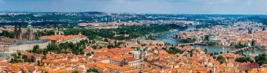 Prag şehrinin manzarası