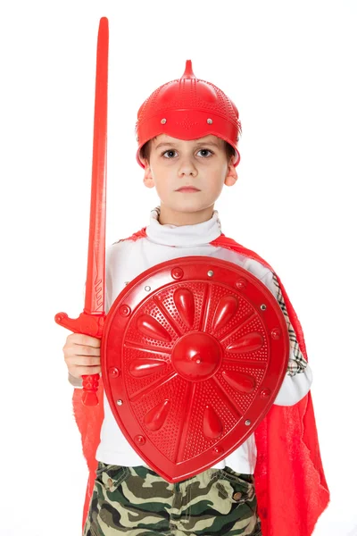 Niño vestido como un caballero — Foto de Stock