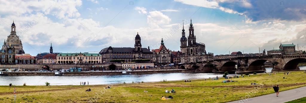Huge panorama of Dresden, Germany. Cityscape. Skyline