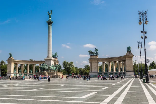 Plac Bohaterów w Budapeszcie — Zdjęcie stockowe