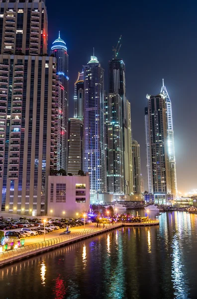 Dubai Marina paisaje urbano, Emiratos Árabes Unidos —  Fotos de Stock