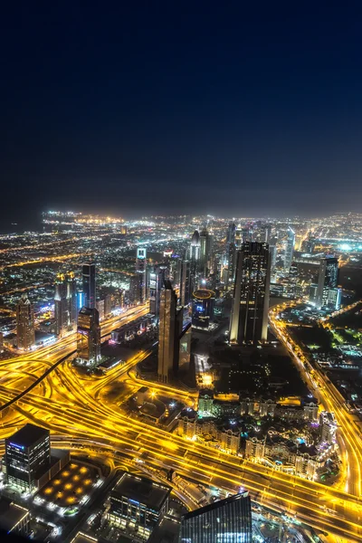 두바이 시내 야경 — 스톡 사진