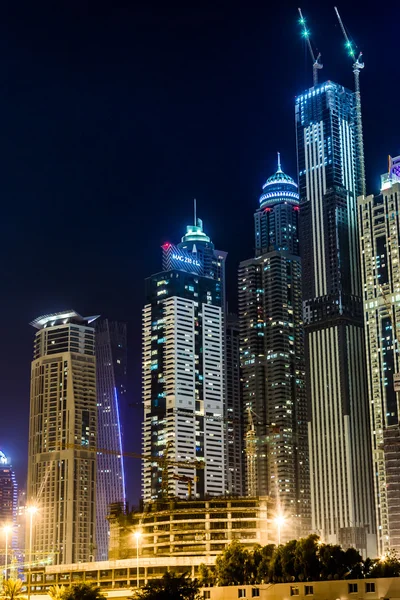 Dubai Marina paisagem urbana, Emirados Árabes Unidos — Fotografia de Stock