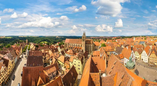 Panoramic Aerial View Rothenburg Church James Beautiful Summer Day Germany — Stock Photo, Image