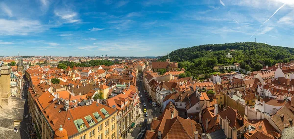 Letecké Panorama Prahy Krásném Letním Dni Česká Republika — Stock fotografie