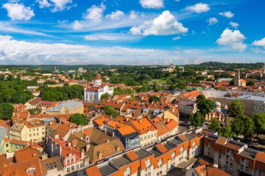 Vilnius cityscape bir güzel yaz günü, Litvanya
