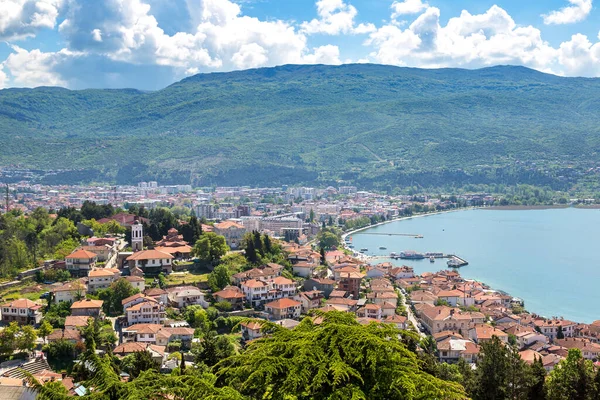 Ohrid Városa Ohridi Egy Szép Nyári Nap Macedónia Volt Jugoszláv — Stock Fotó
