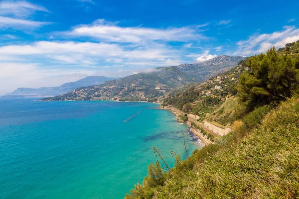 Costa Azul Hermoso Día Verano Italia — Foto de Stock