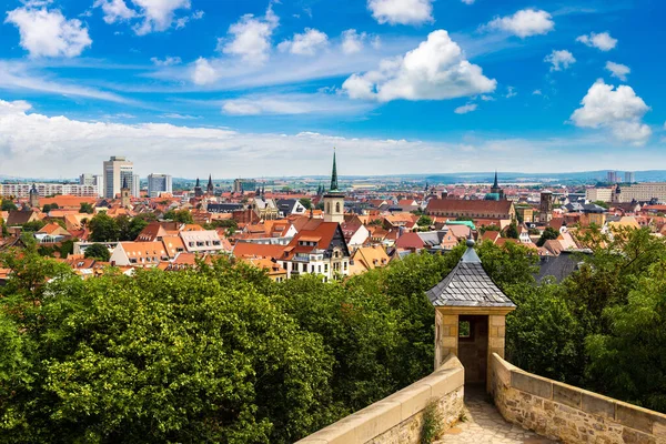 Vista Panorâmica Fortaleza Petersberg Erfurt Belo Dia Verão Alemanha — Fotografia de Stock