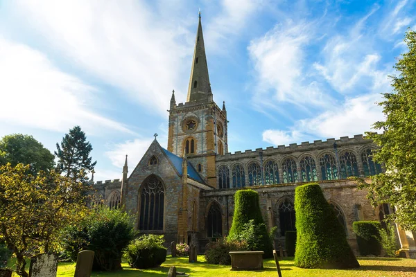 Церковь Святой Троицы Стратфорде Эйвоне Прекрасный Летний День Англия Великобритания — стоковое фото