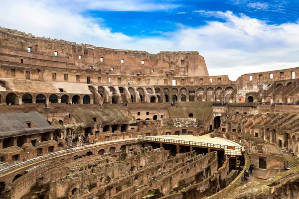 Legendás Colosseum Róma Olaszország Téli Nap — Stock Fotó