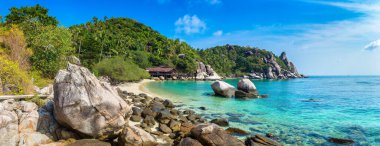Tayland 'ın Koh Tao adasındaki Özgürlük Sahili Panoraması