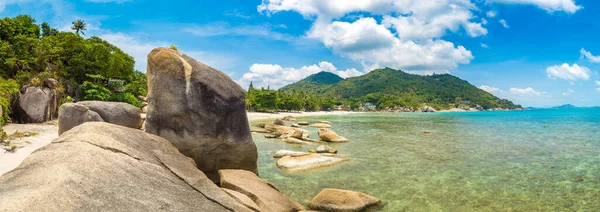 Panorama Silver Beach Sull Isola Koh Samui Thailandia Giorno Estate — Foto Stock