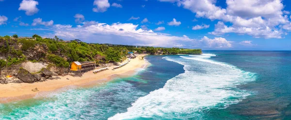 Panorama Balangan Beach Bali Indonezja Słoneczny Dzień — Zdjęcie stockowe