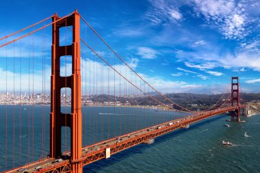 panoramik golden gate Köprüsü san francisco, Kaliforniya, ABD