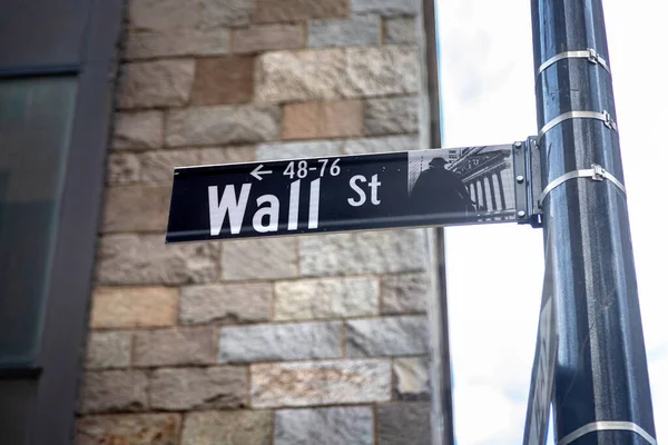 Wall Street Sign Manhattan New York City Usa — Stock Photo, Image