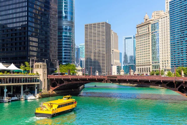 Осмотр Достопримечательностей Реке Чикаго Чикаго Иллинойс Сша — стоковое фото