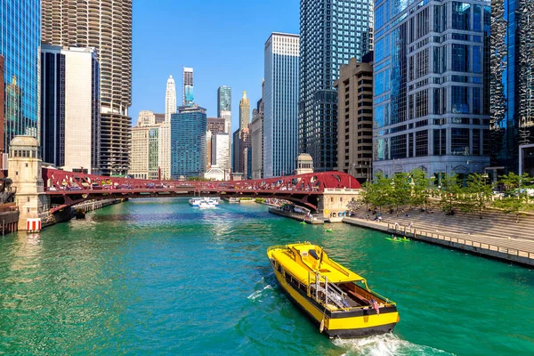 Chicago Rivier Brug Chicago Illinois Verenigde Staten — Stockfoto