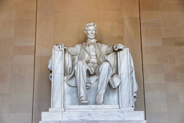 Socha Abrahama Lincolna Lincolnově Památníku Washingtonu Usa — Stock fotografie