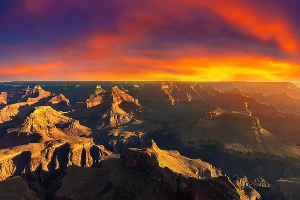 Grand Canyon National Park Vid Powell Point Vid Solnedgången Arizona — Stockfoto