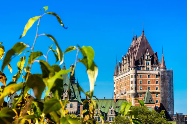 Panoramiczny Widok Zamek Frontenac Fairmont Chateau Frontenac Old Quebec City — Zdjęcie stockowe