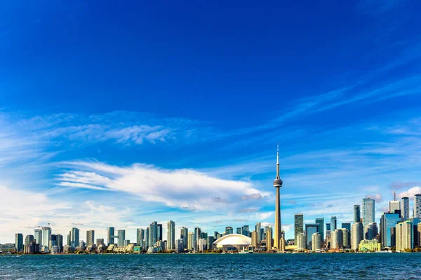 Vista Panorâmica Paisagem Urbana Toronto Dia Ensolarado Ontário Canadá — Fotografia de Stock
