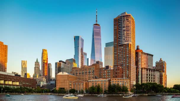 Timelapse del centro de Manhattan en Nueva York, Estados Unidos — Vídeo de stock