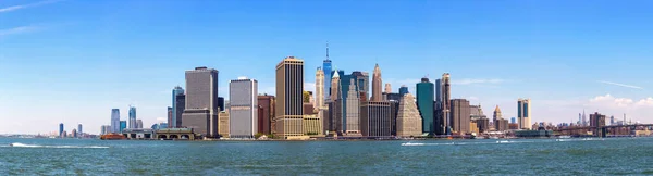 Stadtpanorama Von Manhattan Und Brooklyn Bridge New York City Usa — Stockfoto