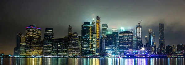 Panorama Del Centro Manhattan Dopo Tramonto New York Usa — Foto Stock