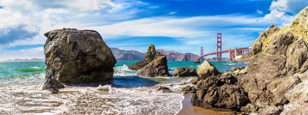Мост Голден Гейт Виден Пляжа Маршалл Сан Франциско Калифорния Сша — стоковое фото