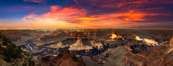 Panorama Des Grand Canyon Nationalparks Mohave Point Bei Sonnenuntergang Arizona — Stockfoto