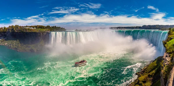 Panorama Della Vista Laterale Canadese Delle Cascate Del Niagara Delle — Foto Stock
