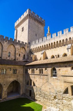 Avignon Papalık Sarayı bir güzel yaz günü, Fransa