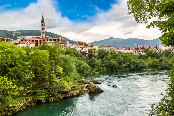 Historické Centrum Mostaru Krásný Letní Den Bosna Hercegovina — Stock fotografie