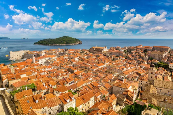 Ciudad Vieja Dubrovnik Hermoso Día Verano Croacia — Foto de Stock