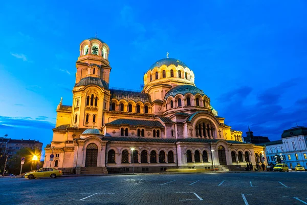 Alexander Nevski Cathedral Sofia Vacker Sommarnatt Bulgarien — Stockfoto