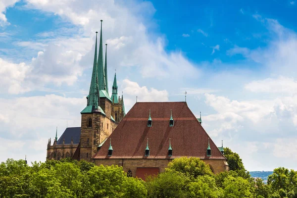 Erfurt Cathedral Beautiful Summer Day Germany — Stock Photo, Image