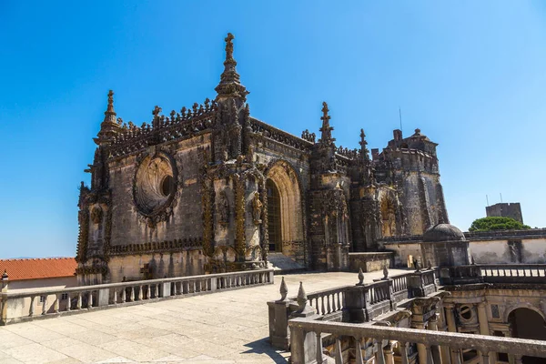 Středověký Hrad Templářů Tomaru Krásný Letní Den Portugalsko — Stock fotografie