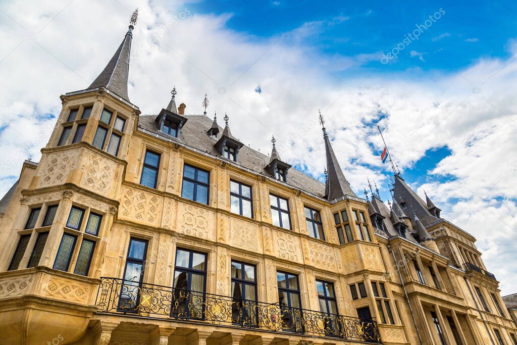 Grand Ducal Palace in Luxembourg a beautiful summer day, Luxembourg