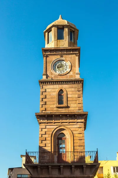 Torre Dell Orologio Storico Canakkale Una Bellissima Giornata Estiva Turchia — Foto Stock